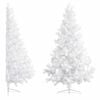vidaXL Artificial Half Pre-lit Christmas Tree with Stand White 210 cm PVC