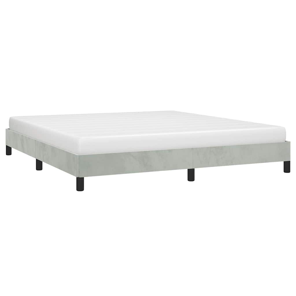 vidaXL Bed Frame without Mattress Light Grey California King Velvet
