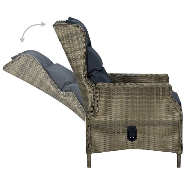 vidaXL 7 Piece Garden Dining Set Brown