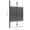 vidaXL Folding Shower Enclosure ESG 80x140 cm Black