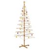 vidaXL Wooden Christmas Tree with Stand Brown 210 cm Bamboo