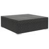 vidaXL 10 Piece Garden Lounge Set with Cushions Poly Rattan Black