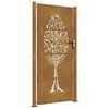 vidaXL Garden Gate 105x180 cm Corten Steel Tree Design