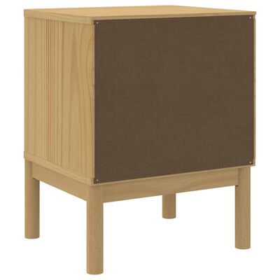 vidaXL Bedside Cabinet FLORO Wax Brown 45x39x57 cm Solid Wood Pine