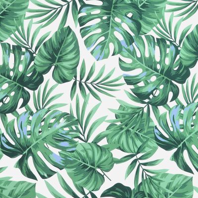 vidaXL Sun Lounger Cushion Leaf Pattern Oxford Fabric