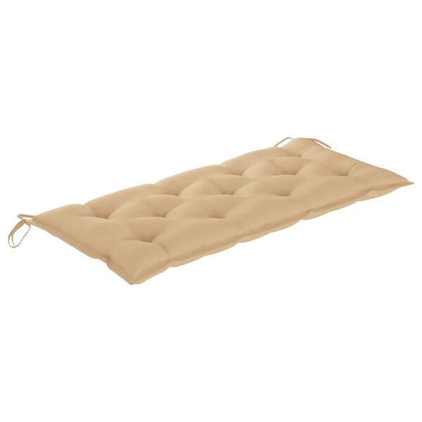 vidaXL Garden Bench with Cushion 120 cm Bamboo