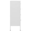 vidaXL Chest of Drawers White 80x35x101.5 cm Steel