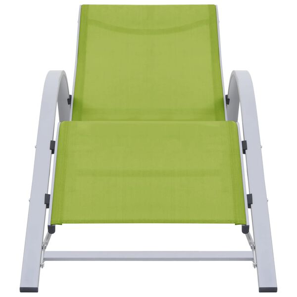 vidaXL Sunlounger Textilene and Aluminium Green