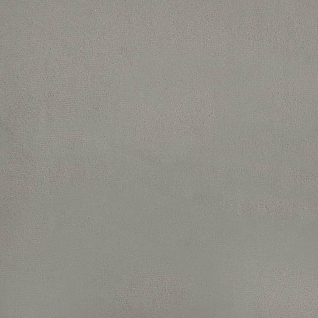 vidaXL Box Spring Bed with Mattress Light Grey 100x190 cm Twin Velvet