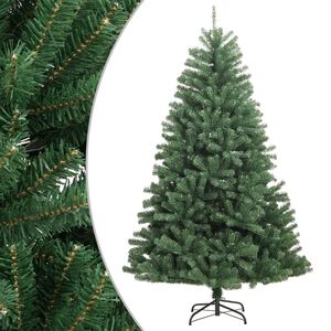 vidaXL Artificial Hinged Christmas Tree with Stand Green 210 cm