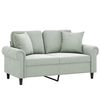 vidaXL 2-Seater Sofa with Throw Pillows Dark Grey 120 cm Velvet