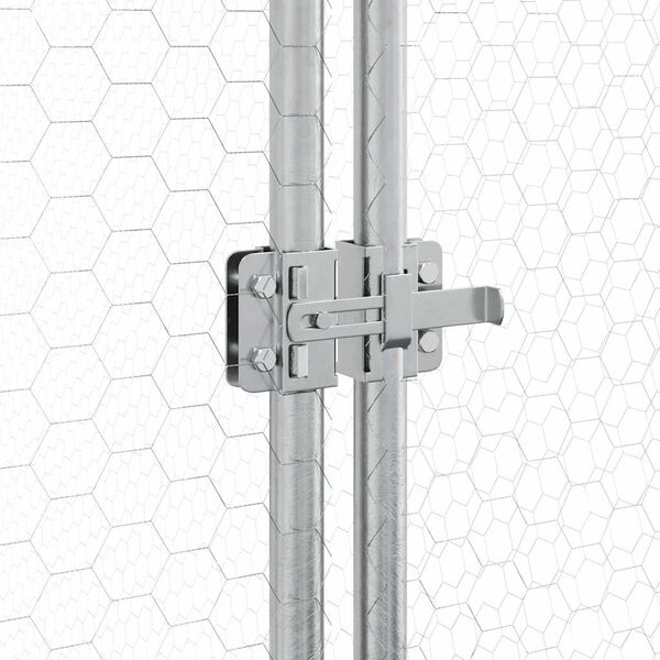 vidaXL Chicken Cage Silver 200x105x182 cm Galvanised Steel