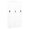 vidaXL Office Cabinet with Sliding Door White 90x40x180 cm Steel