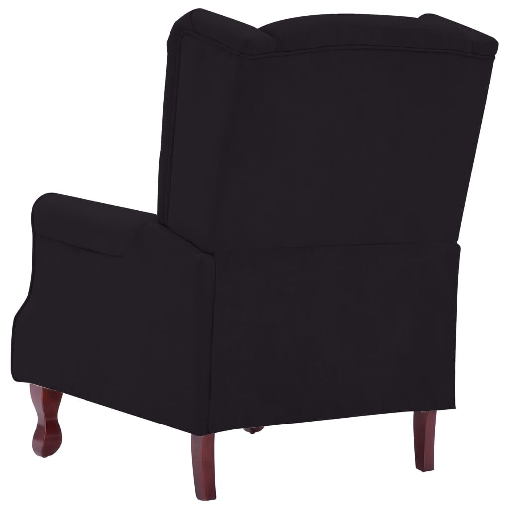 vidaXL Recliner Black Fabric