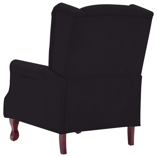 vidaXL Recliner Black Fabric
