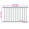vidaXL Fence Panel Powder-coated Steel 1.7x1 m Anthracite