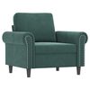 vidaXL 3 Piece Sofa Set with Cushions Dark Green Velvet