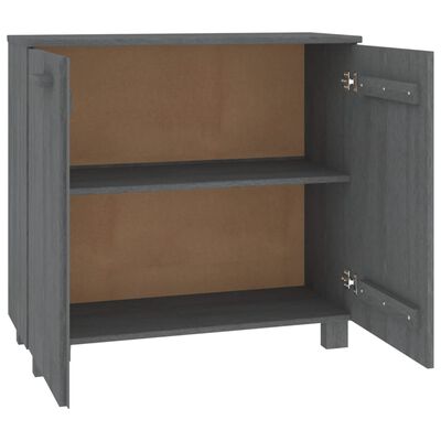 vidaXL Sideboard HAMAR Dark Grey 85x35x80 cm Solid Wood Pine