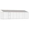 Dog Cage Silver 800 x 200 x 256 cm Galvanised Steel