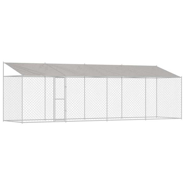 Dog Cage Silver 800 x 200 x 256 cm Galvanised Steel
