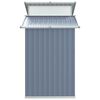 vidaXL Garden Shed Grey 270x130x208.5 cm Galvanised Steel