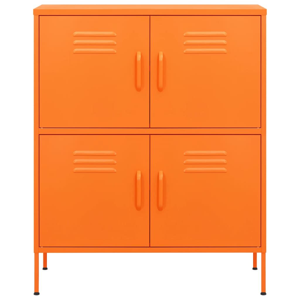vidaXL Storage Cabinet Orange 80x35x101.5 cm Steel