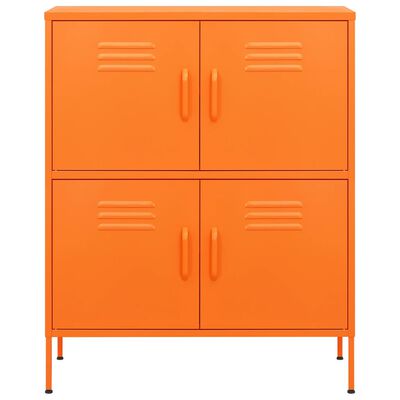 vidaXL Storage Cabinet Orange 80x35x101.5 cm Steel