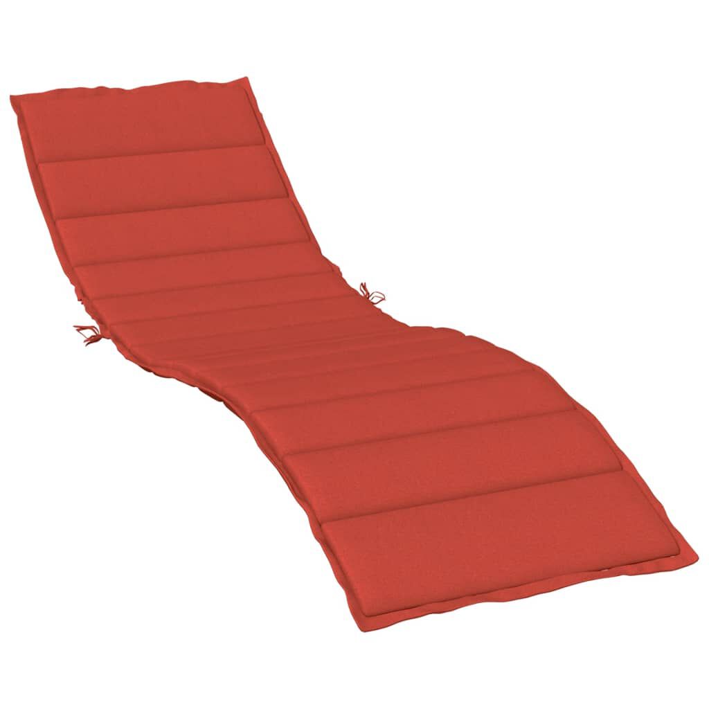 vidaXL Sun Lounger Cushion Melange Red 200x60x4 cm Fabric