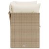 vidaXL Garden Sofa with Cushions 2-Seater Beige Poly Rattan