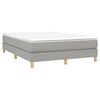 vidaXL Box Spring Bed Frame Light Grey Queen Fabric (US Only)