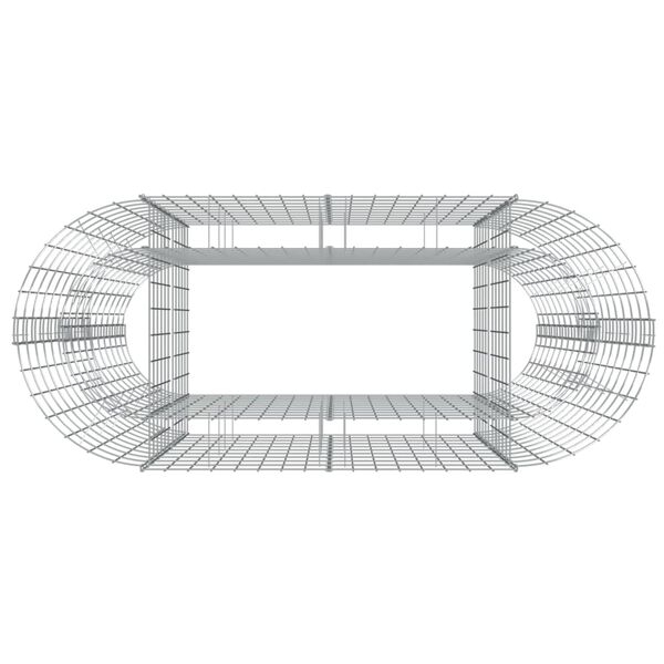 vidaXL Gabion Raised Bed Galvanised Iron 120x50x100 cm