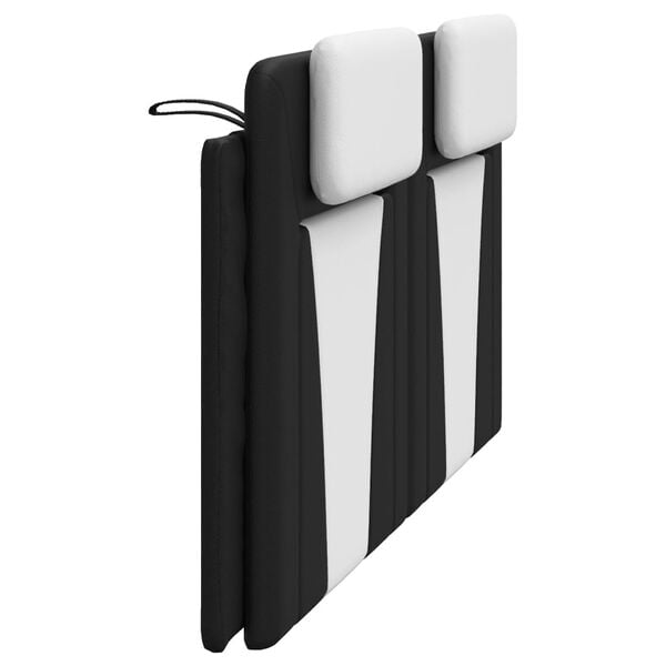 vidaXL Headboard Cushion "Viana" Black and White 183 cm King Faux Leather