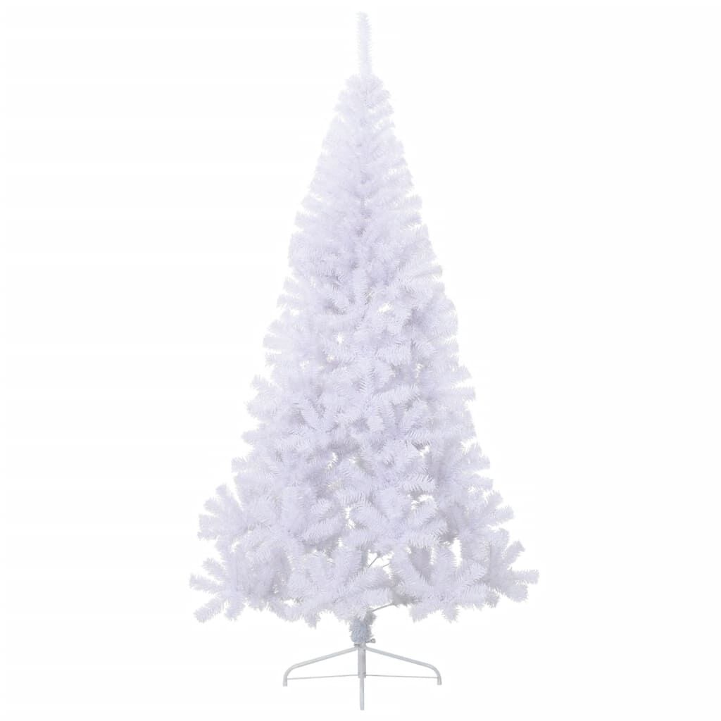 vidaXL Artificial Half Christmas Tree with Stand White 210 cm PVC