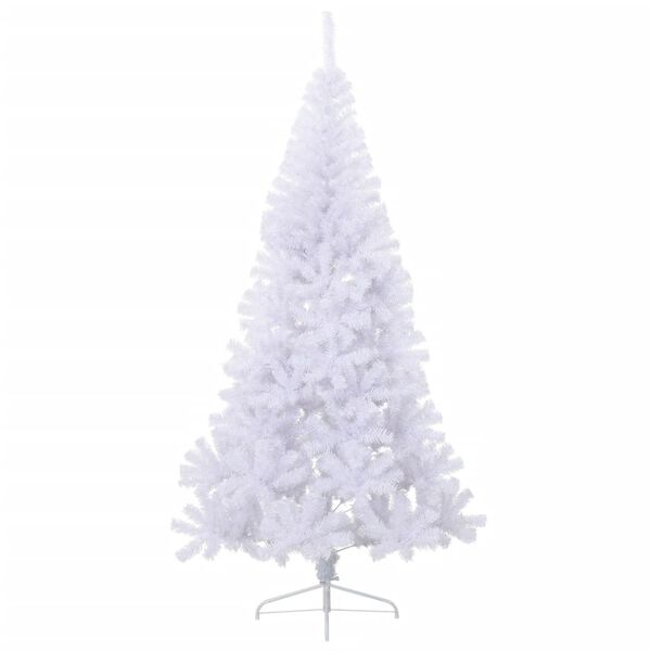 vidaXL Artificial Half Christmas Tree with Stand White 210 cm PVC