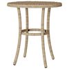 vidaXL 3 Piece Bistro Set with Cushions Beige Poly Rattan