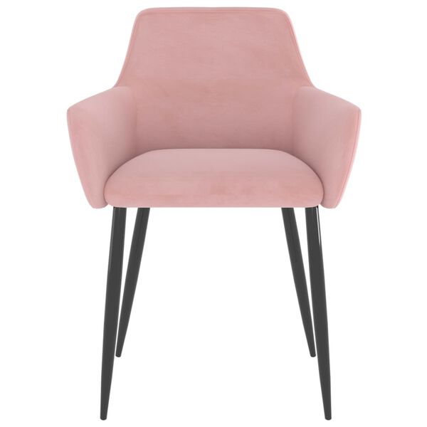 vidaXL Dining Chairs 2 pcs Pink Velvet