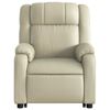 vidaXL Stand up Massage Recliner Chair Cream Faux Leather