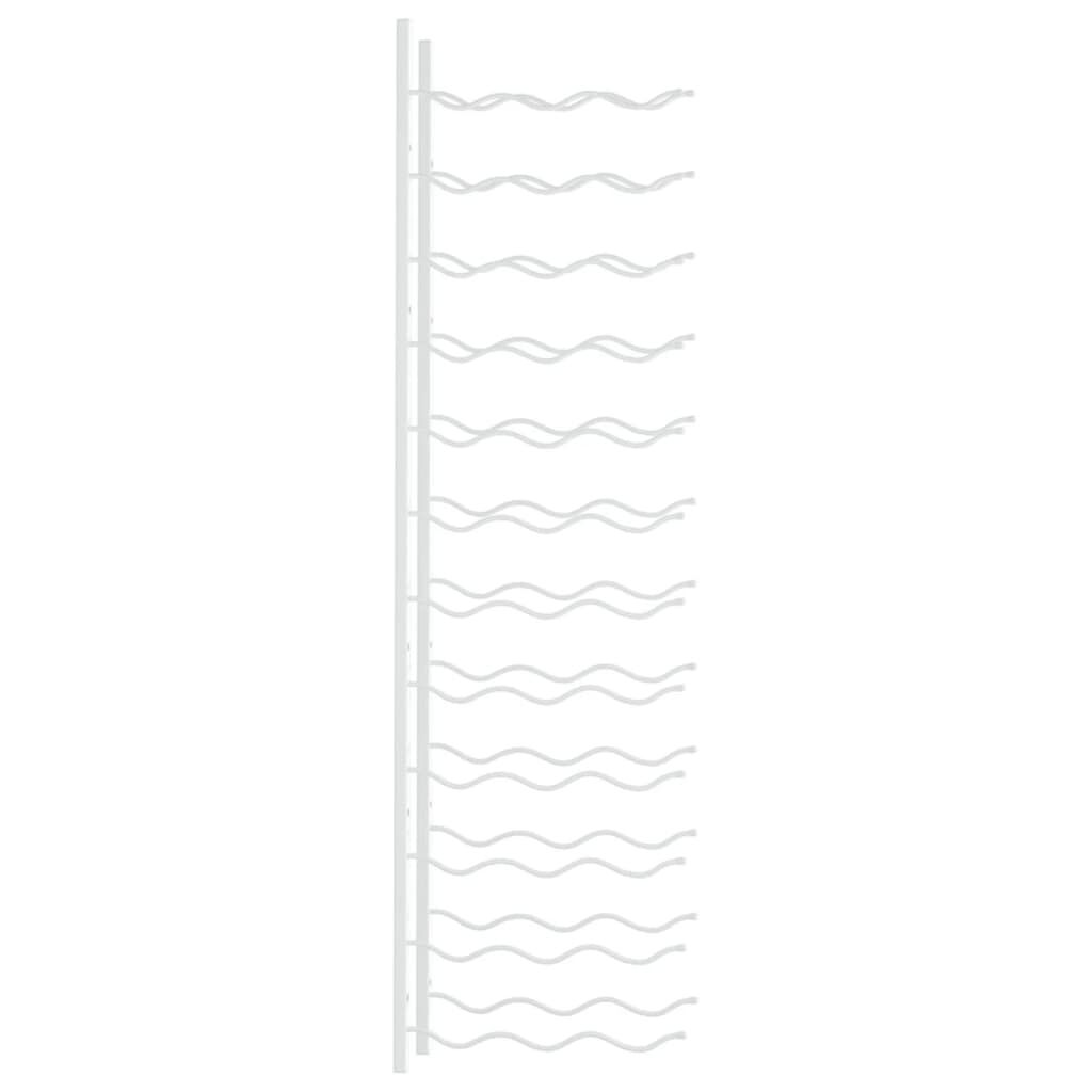 vidaXL Wall Mounted Wine Rack for 36 Bottles White Iron