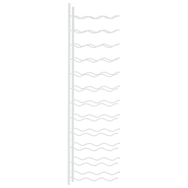 vidaXL Wall Mounted Wine Rack for 36 Bottles White Iron