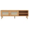 vidaXL TV Cabinet SENJA Rattan Look Brown 158x40x49cm Solid Wood Pine