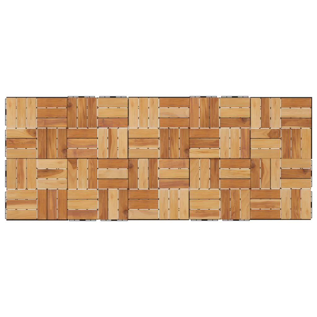 vidaXL Decking Tiles 10 pcs 30x30 cm Solid Wood Teak