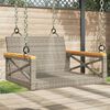 vidaXL Swing Bench Grey 63x62x40 cm Poly Rattan