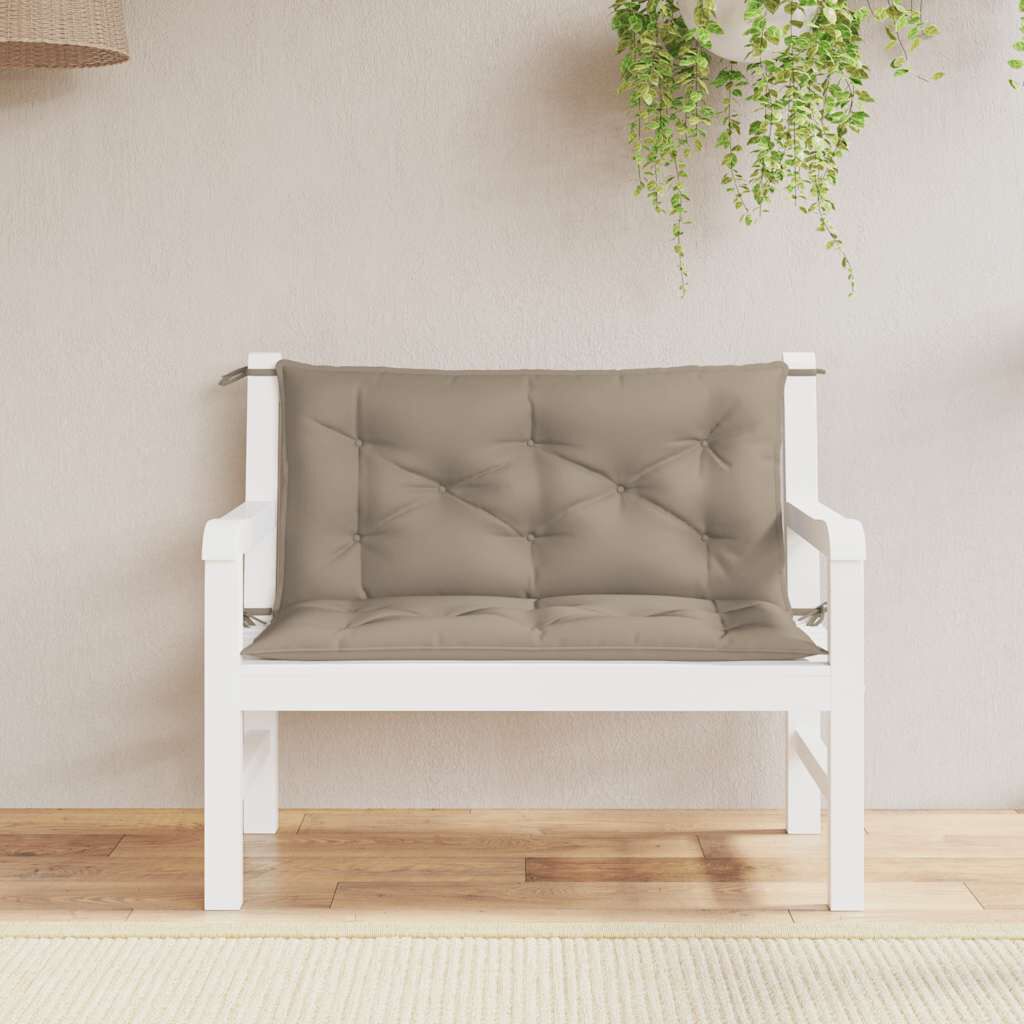 vidaXL Garden Bench Cushion Taupe 100x(50+50)x7cm Oxford Fabric