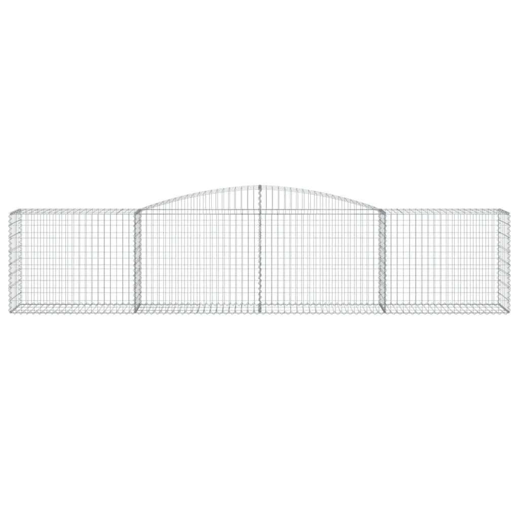 vidaXL Arched Gabion Baskets 6 pcs 400x50x80/100 cm Galvanised Iron