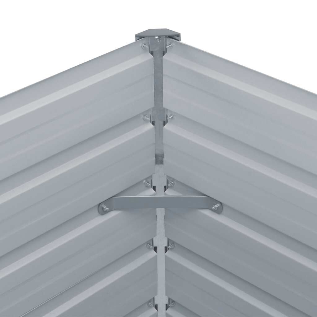 vidaXL Raised Garden Bed 160x80x45 cm Galvanised Steel Brown