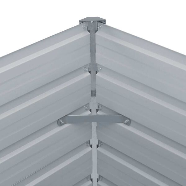 vidaXL Raised Garden Bed 160x80x45 cm Galvanised Steel Brown