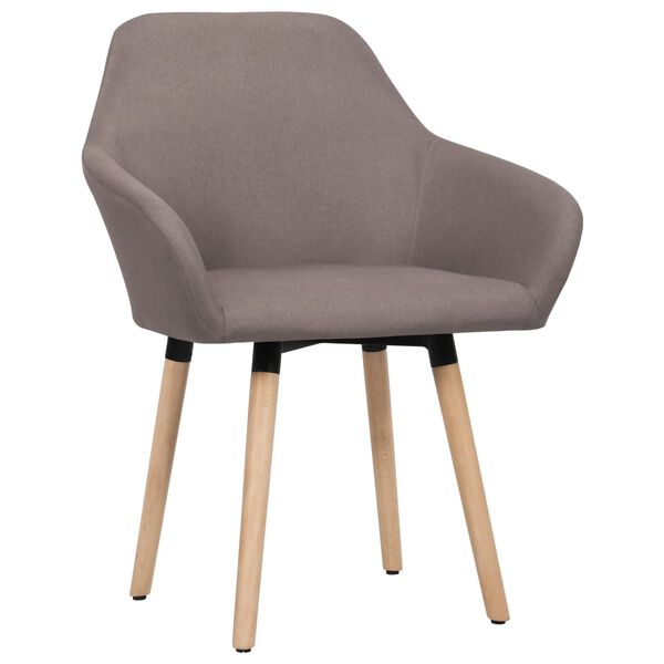 vidaXL Dining Chairs 2 pcs Taupe Fabric