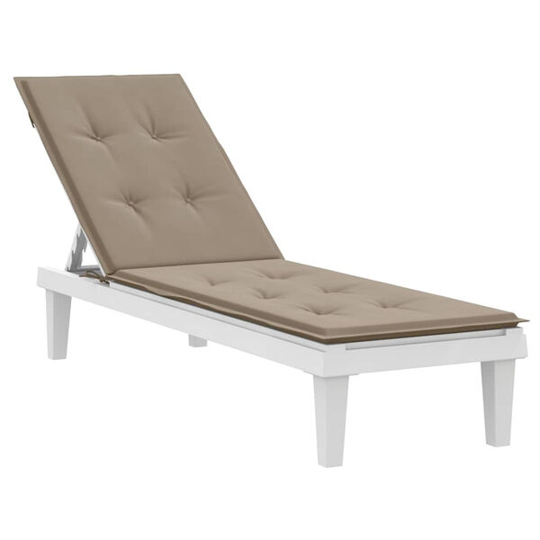 vidaXL Deck Chair Cushion Taupe (75+105)x50x4 cm