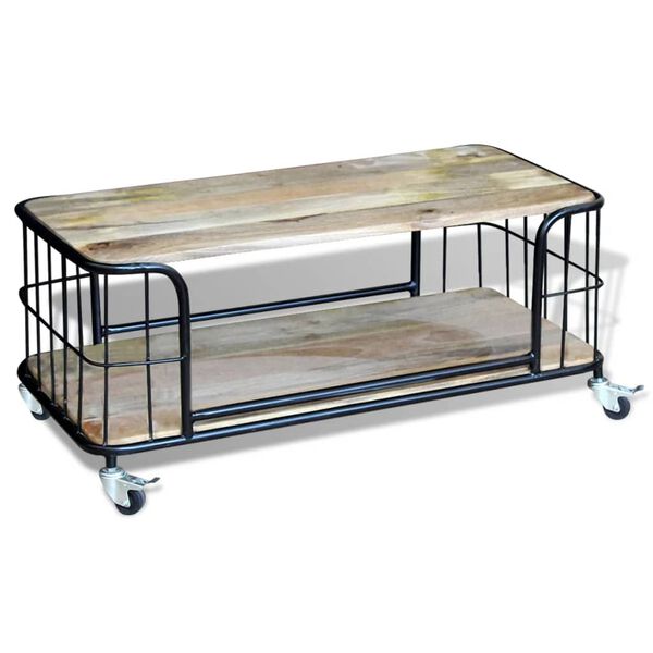 vidaXL Coffee Table Solid Mango Wood 100x50x35 cm