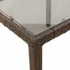 vidaXL 5 Piece Garden Bistro Set with Cushions Brown Poly Rattan